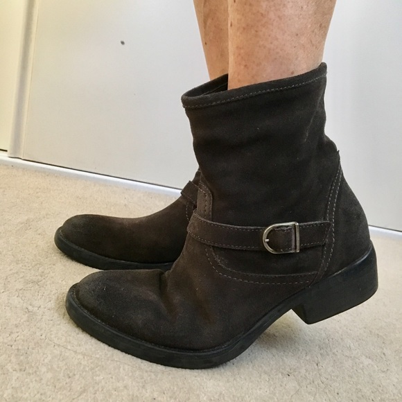 Suede dark brown ankle boots size 37 - Picture 5 of 14